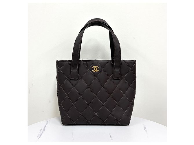 Chanel Borsa Tote Wild Stitch Gold Tone - vista 6
