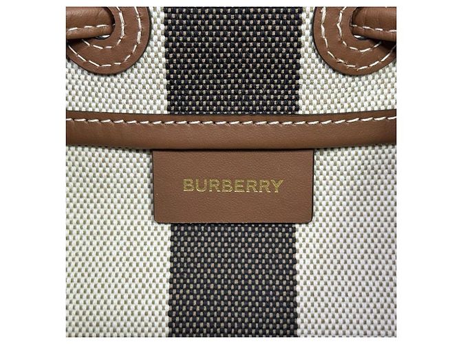 Burberry Borsa bucket in tela a scacchi - vista 11