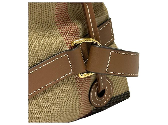 Burberry Borsa bucket in tela a scacchi - vista 12