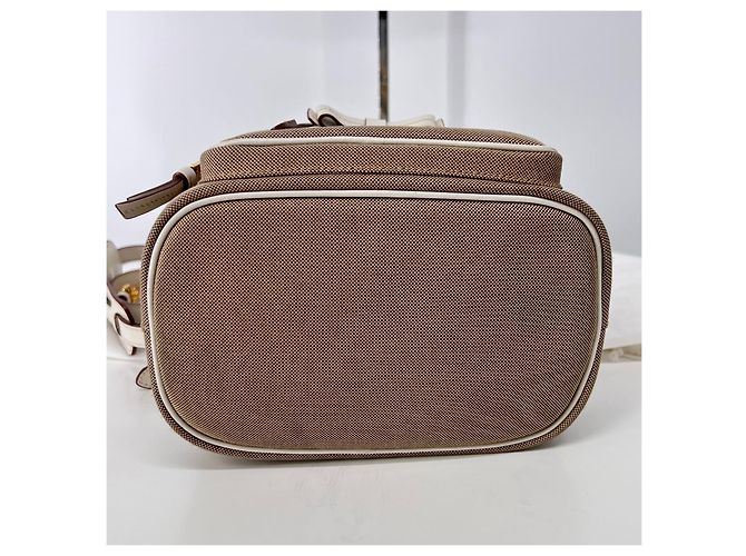 Prada Borsa Bucket Crossbody in Jacquard Logo - vista 5