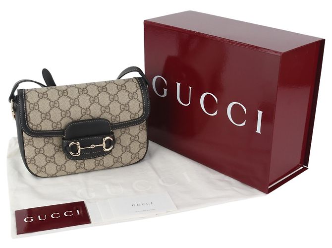 Gucci Borsa a tracolla GG Supreme Horsebit Soft Small - vista 8