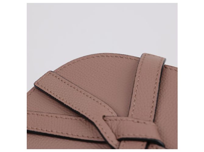 Loewe Gate Pebble Grain Calf Leather Dual Mini Crossbody Dark Blush - vista 10
