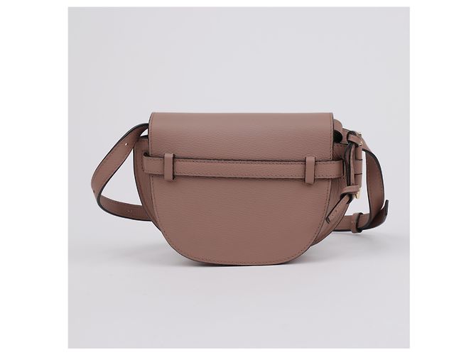 Loewe Gate Pebble Grain Calf Leather Dual Mini Crossbody Dark Blush - vista 4