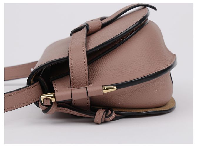 Loewe Gate Pebble Grain Calf Leather Dual Mini Crossbody Dark Blush - vista 6