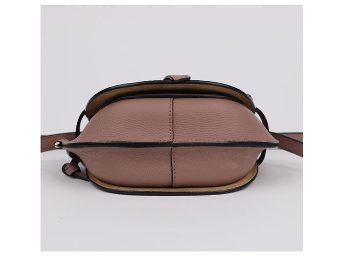Loewe Gate Pebble Grain Calf Leather Dual Mini Crossbody Dark Blush - vista 8