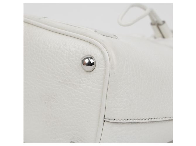 Maison Martin Margiela Mini borsa a secchiello da donna in tela bianca - vista 10