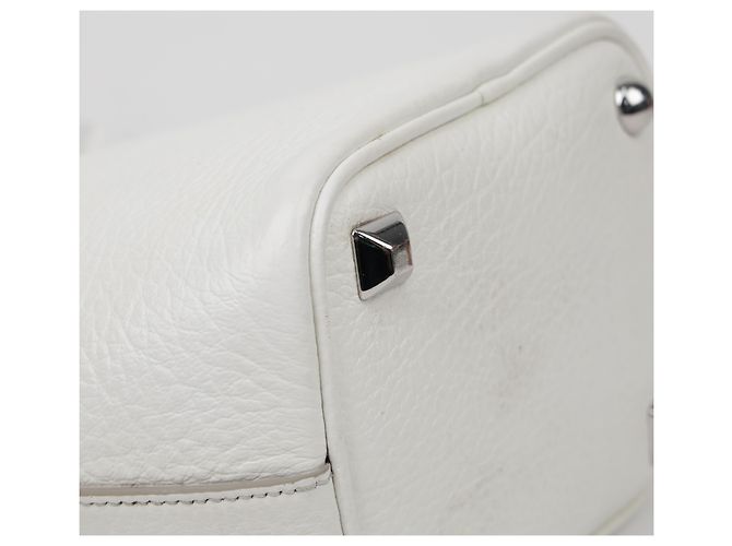 Maison Martin Margiela Mini borsa a secchiello da donna in tela bianca - vista 11
