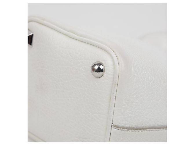 Maison Martin Margiela Mini borsa a secchiello da donna in tela bianca - vista 12