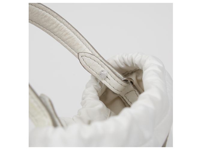 Maison Martin Margiela Mini borsa a secchiello da donna in tela bianca - vista 31