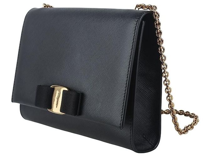 Salvatore Ferragamo Borsa a tracolla Ginny con fiocco dorato - vista 2
