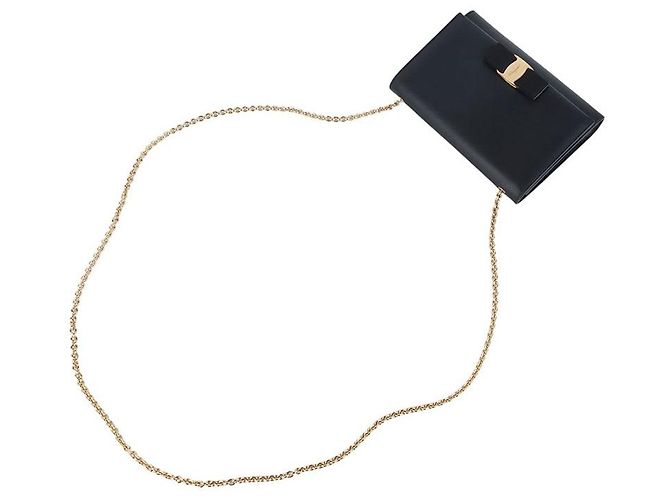 Salvatore Ferragamo Borsa a tracolla Ginny con fiocco dorato - vista 4