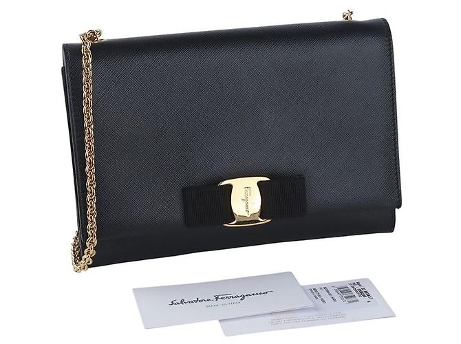 Salvatore Ferragamo Borsa a tracolla Ginny con fiocco dorato - vista 8