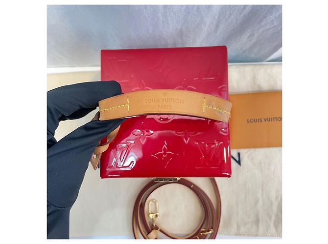 Louis Vuitton Borsa a Tracolla Mini Vernis Red Bleecker Box Bag - vista 3