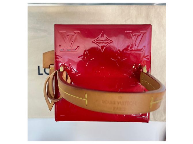 Louis Vuitton Borsa a Tracolla Mini Vernis Red Bleecker Box Bag - vista 8