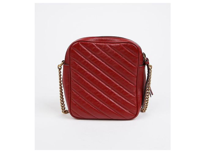 Gucci Borsa a tracolla GG Marmont con catena Red Gold - vista 4