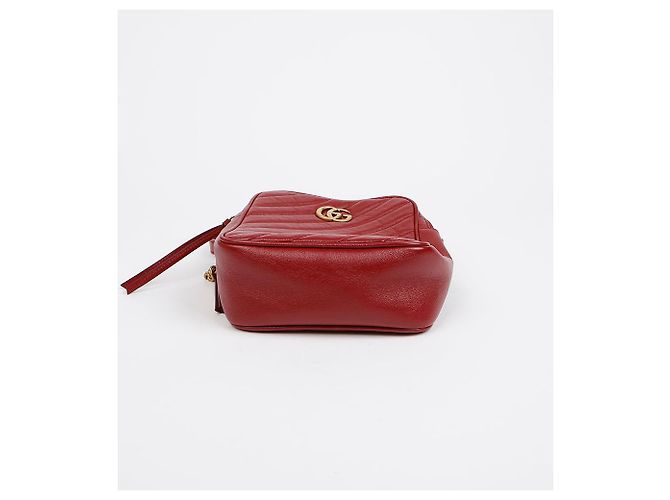 Gucci Borsa a tracolla GG Marmont con catena Red Gold - vista 6