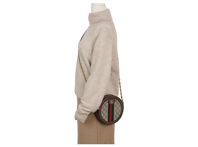 Gucci Borsa a tracolla mini rotonda Ophidia GG da donna - vista 10