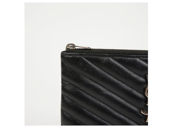 Autre Marque SAINT LAURENT Monogramm Pouch Leder - Ansicht 2