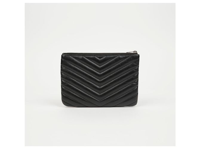 Autre Marque SAINT LAURENT Monogramm Pouch Leder - Ansicht 3