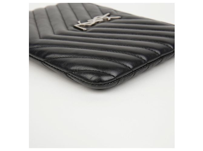 Autre Marque SAINT LAURENT Monogramm Pouch Leder - Ansicht 7