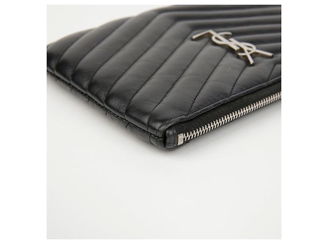 Autre Marque SAINT LAURENT Monogramm Pouch Leder - Ansicht 8