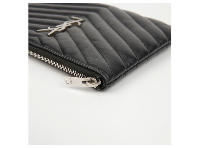 Autre Marque SAINT LAURENT Monogramm Pouch Leder - Ansicht 9