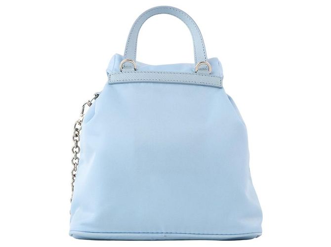 Prada Mini zaino Re-Nylon con tracolla a catena - vista 3