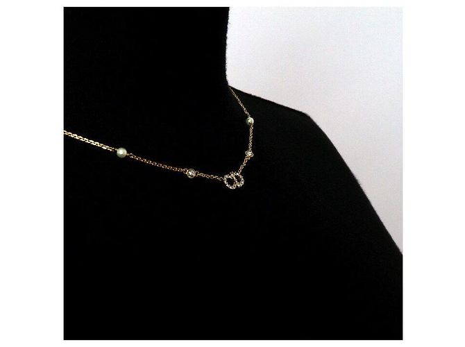 Dior Collana da donna CLAIR LUNE con perle e cristalli, finitura dorata - vista 4