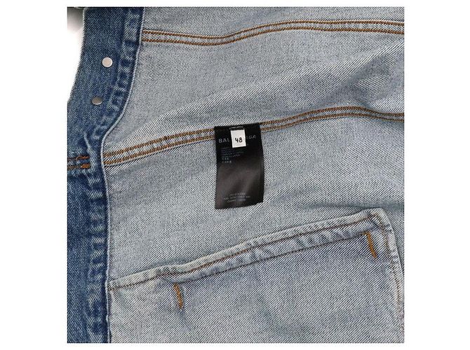 Balenciaga Giacca in denim con logo ricamato - vista 6