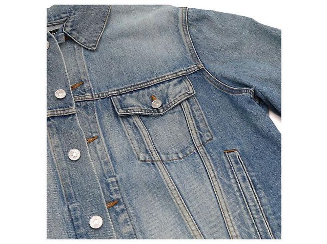Balenciaga Giacca in denim con logo ricamato - vista 9