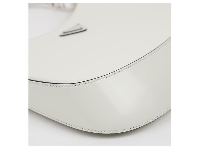 Prada Borsa a tracolla Cleo in pelle spazzolata White - vista 8