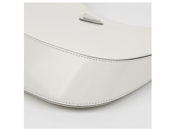 Prada Borsa a tracolla Cleo in pelle spazzolata White - vista 9