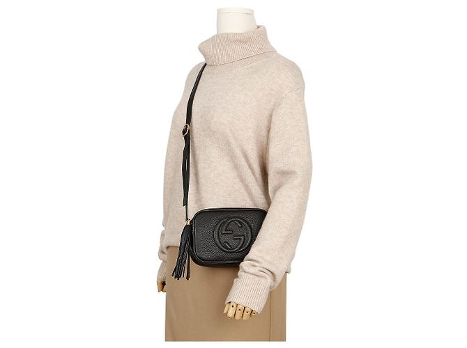 Gucci Borsa Soho Disco Bag in pelle mini nera - vista 9
