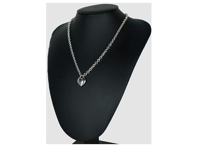 Tiffany & Co Collana in argento con pendente a cuore e chiusura toggle - vista 2