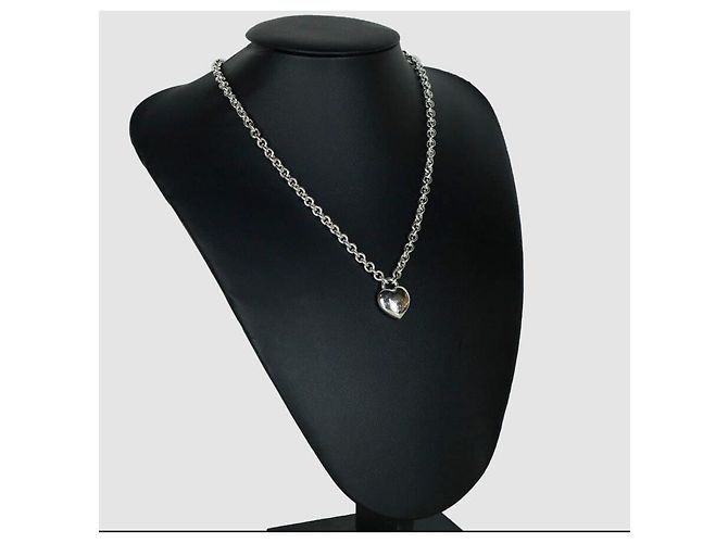 Tiffany & Co Collana in argento con pendente a cuore e chiusura toggle - vista 3