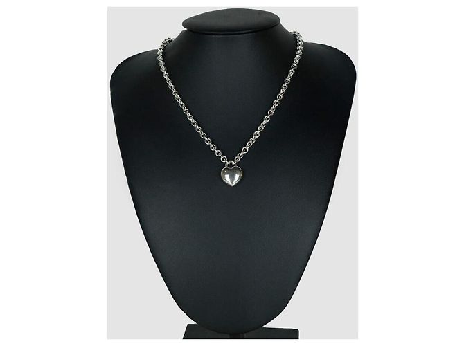 Tiffany & Co Collana in argento con pendente a cuore e chiusura toggle - vista 4