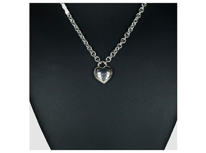 Tiffany & Co Collana in argento con pendente a cuore e chiusura toggle - vista 5