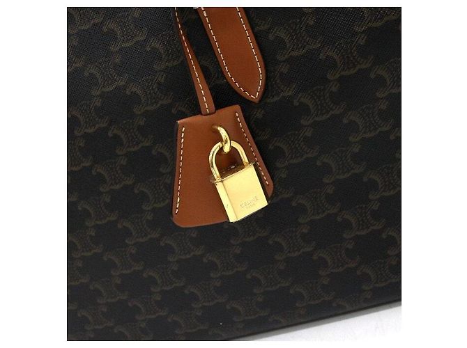 Céline Triomphe Canvas Horizontal Mini Cabas Tote Bag und Schultertasche - Ansicht 10