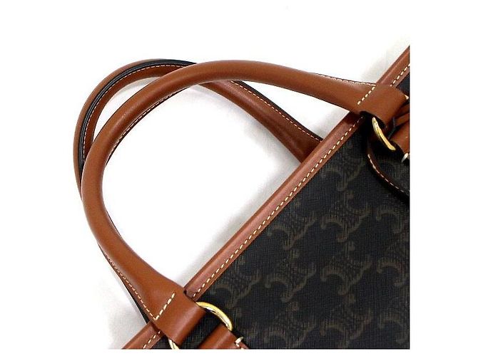 Céline Triomphe Canvas Horizontal Mini Cabas Tote Bag und Schultertasche - Ansicht 12