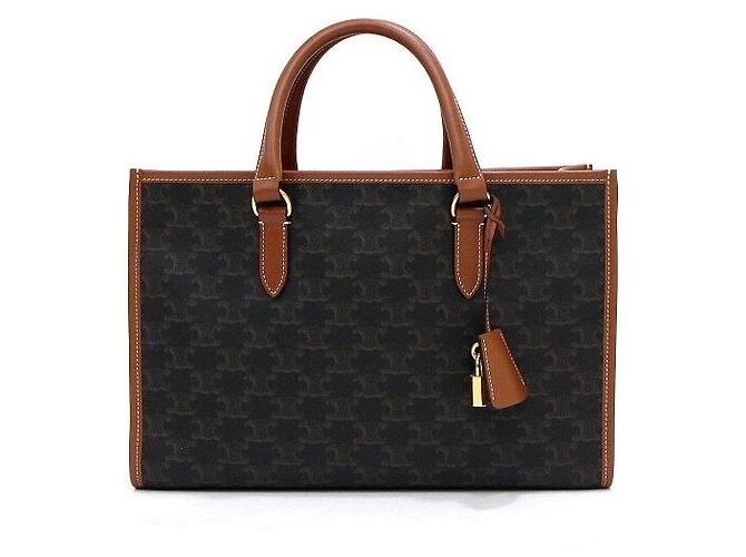 Céline Triomphe Canvas Horizontal Mini Cabas Tote Bag und Schultertasche - Ansicht 2