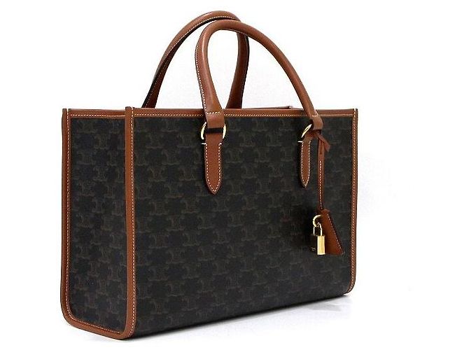 Céline Triomphe Canvas Horizontal Mini Cabas Tote Bag und Schultertasche - Ansicht 4