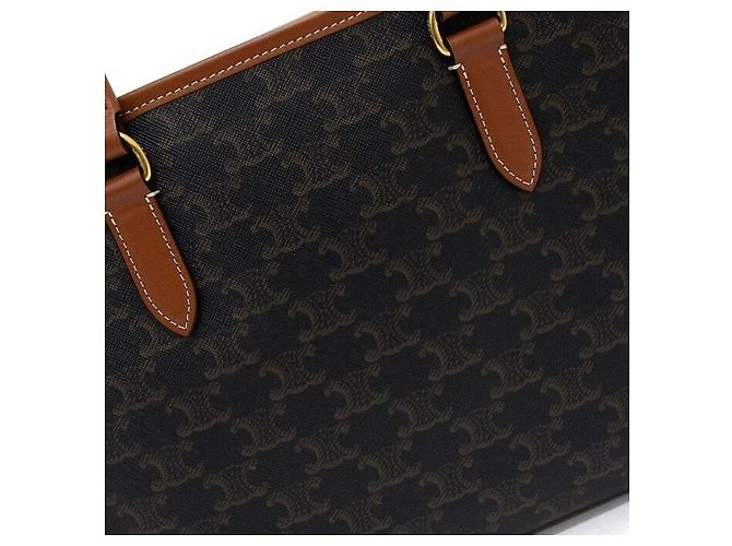 Céline Triomphe Canvas Horizontal Mini Cabas Tote Bag und Schultertasche - Ansicht 9