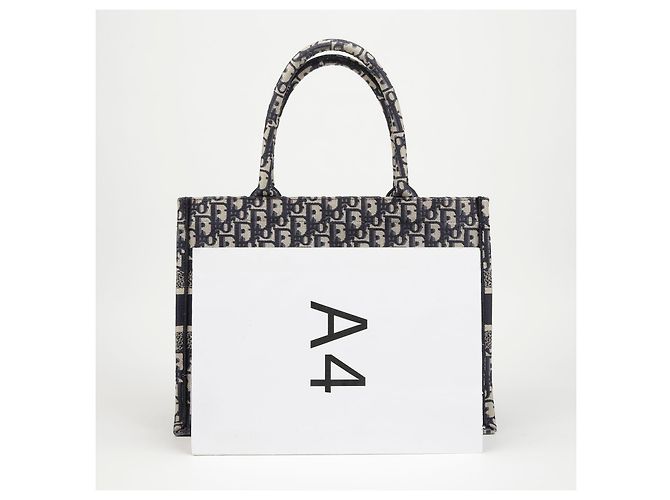 Dior Borsa Book Tote Medium Oblique da donna Blu - vista 17