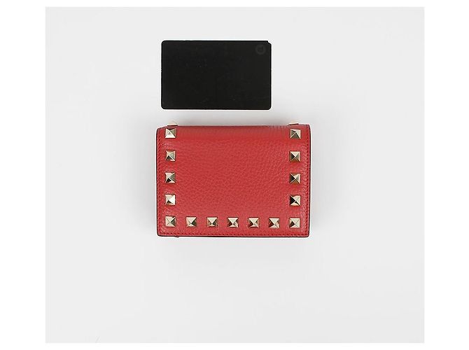 Valentino Rockstud Geldbörse Braun Leder - Ansicht 11