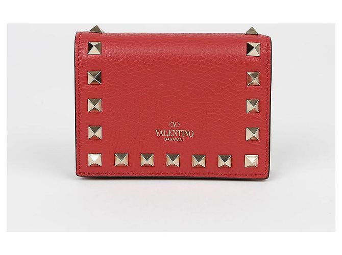 Valentino Rockstud Geldbörse Braun Leder - Ansicht 3