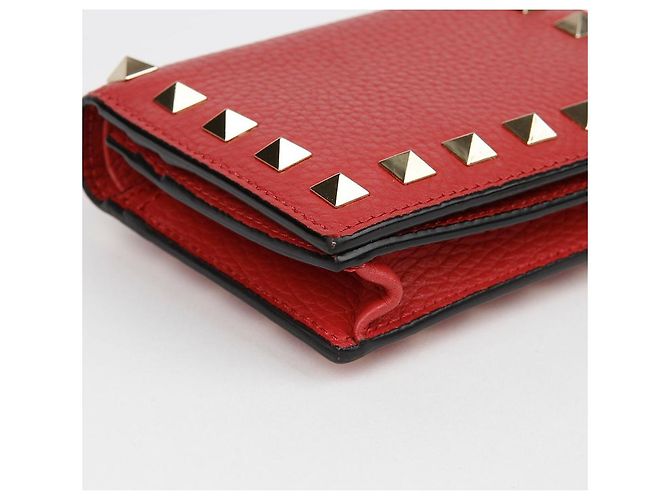 Valentino Rockstud Geldbörse Braun Leder - Ansicht 8