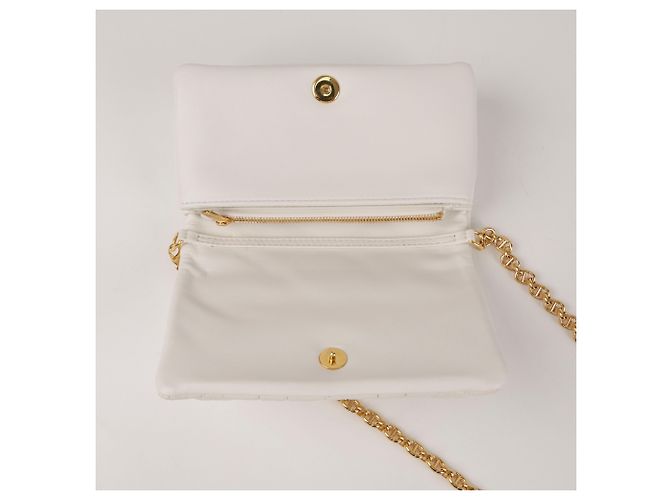 Dior Borsa a Tracolla Mini Macro Cannage Bianco Tono Oro - vista 9