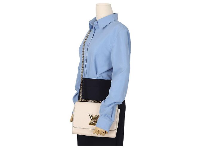 Louis Vuitton Borsa a tracolla Twist Epi MM Beige - vista 13
