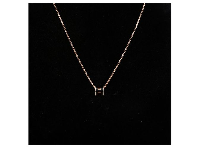 Hermès Collana con pendente Mini Pop Oro Rosa - vista 3