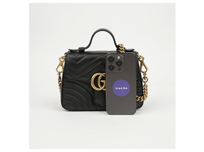 Gucci GG Marmont Mini Top Handle Bag Black - Ansicht 14